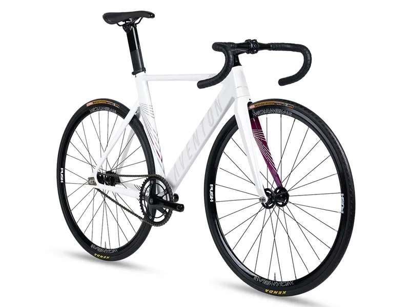 Aventon Mataro Fixie and Single Speed Bike in White-1